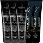 Kit 3 Gel Massageador Cartilagem de Tubarão Com 18 Ervas 150g + 2 Pomada Massageadora Fisiofort Premium 150g