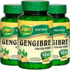 Kit 3 Gengibre com chá verde 120 comprimidos Unilife