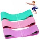 Kit 3 Hip Band Para Exercicios De Membros Inferiores As1320