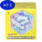 Kit 3 Hot Wheels Mario Kart Caixa Surpresa - Mattel
