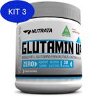 Kit 3 Imunidade e proteína glutamina glutamin up - 300g -