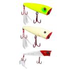 Kit 3 Iscas Artificiais Pesca Superfície Marine Sports Vulcan 100 10cm 18g