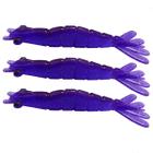 Kit 3 Iscas Camarão Artificial 9cm - Pesca Robalo Tucunaré Corvina