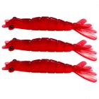 Kit 3 Iscas Camarão Artificial 9cm - Pesca Robalo Tucunaré Corvina