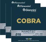 Kit 3 Jogo Cordas Violão Aço Giannini Nanotec GEEFLE PN - Giannini S/A