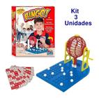 Kit 3 jogo de bingo roleta 48 cartelas 90 bolinhas lugo