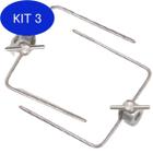 Kit 2 Espeto Giratório a Pilha Inox 304 3 Hastes Regulável 55cm à 65cm -  JHFER