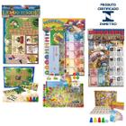 Kit 3 Jogo De Tabuleiro Banco Imobiliário + Ilha Do Tesouro + Shopkids - Brinquedo