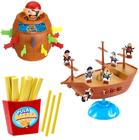 Kit 3 Jogos Infantis Pula Pirata Navio Equilibrista e Pula Batata Art Brink