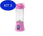 Kit 3 Juice Cup Mini Liquidificador Portátil Recarregável -