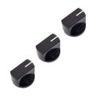 Kit 3 Knob Para Pedal Preto Em Abs Ronsani