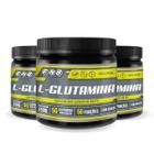 Kit 3 L Glutamina Pó 250g Flora Nativa