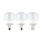 Kit 3 Lâmpada Led Bulbo 50w 6500k Branco Frio E27 Bivolt - ---