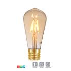 Kit 3 Lâmpada LED Filamento Vintage DIM ST64 4W Âmba 127/220 - TASCHIBRA