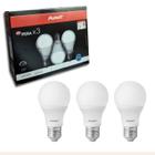 Kit 3 Lâmpadas Led 15W Bulbo Soquete E27 Bivolt Branca Fria