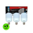 Kit 3 Lâmpadas LED Super Bulbo 20W 6500K Frio E27 Avant