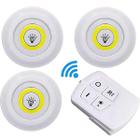 Kit 3 Lâmpadas Luminárias Led Spot S/ Fio Controle Remoto