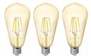 Kit 3 Lâmpadas Vintage Pera St64 Led Filamento 4w 2400k Bivolt Lumanti