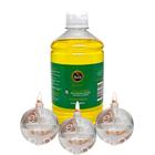 Kit 3 Lamparina Bola + 500ml Fluido Citronela - Velas Bistrot