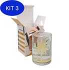 Kit 3 Lamparina Cilíndrica Florestal 100Ml Velas Bistrot