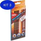 Kit 3 Lapis De Cor Mega Soft Color 12 Cores Tons De Pele Tris