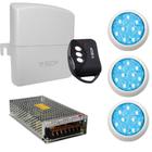 Kit 3 Led Piscina Monocromático 9W + Central + Controle ul