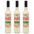 Kit 3 Licores de Abacaxi com Coco Paratiense 500 ml Creme Sabores Original Fino Tradicional Coquetéis Exóticos Sobremesa