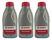 Kit 3 Limpa Para Brisa Wurth 500ml Fluido Detergente Liquido Limpeza de Parabrisa Vidro Carro Automotivo