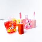 Kit 3 lip gloss glitter formato borboleta infantil com bonequinha fofinho