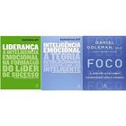 Kit 3 Livros Daniel Goleman Liderança Foco Inteligencia emocional - Objetiva