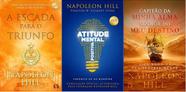 KIT 3 LIVROS Napoleon Hill A escada para o triunfo + Atitude mental positiva + Capitão da minha alma