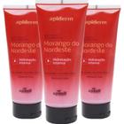 Kit 3 Loção Hidratante Desodorante Corporal Morango do Nordeste Apinil 190g