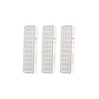 Kit 3 Luminária De Emergência 30 Leds Super Slim Bivolt