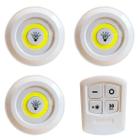 Kit 3 Luminária Lâmpada Led Spot Sem Fio Controle Remoto - GUIRO