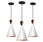 Kit 3 Lustres Pendentes Tom Dixon Branco New City