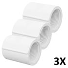 Kit 3 Luva Pvc Roscável 1.1/2 Branca (50Mm) Tigre