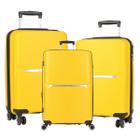 Kit 3 Malas Para Viagem Pmg Polipropileno Expansiva Cadeado