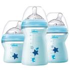 Kit 3 Mamadeira Chicco Menino Step Up 150/250/330Ml Azul 0+M