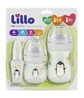 Kit 3 Mamadeira Lillo Evolution Primeiros Passos 50/150/240ml Bico de Silicone