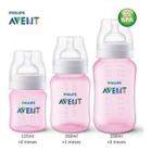 Kit 3 Mamadeiras ANTI-COLIC Rosa 125/260/330ML-Philips Avent