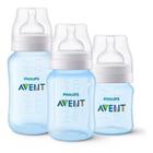 Kit 3 Mamadeiras Anti-cólica 125/260/330ml Philips Avent Azul SCD809/43