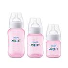 Kit 3 mamadeiras Avent Classic 0m+ á 3m+