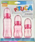 Kit 3 mamadeiras livre de bpa bico redondo pituca color