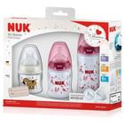 Kit 3 Mamadeiras Nuk Starter 90 + 150 +300Ml Rosa