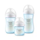 Kit 3 mamadeiras pétala 125ml + 260ml + 330ml azul (scd838/29) - avent