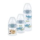 Kit 3 Mamadeiras Starter Azul 90/150/300ml First Choice - NUK