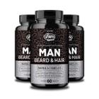 Kit 3 Man Beard & HairUnilife60 Cápsulas 600mg