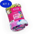 Kit 3 Manta Barbie Reinos Magicos 1,25M X 1,50M Super Soft