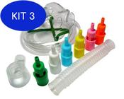 Kit 3 Máscara De Oxigênio Venturi Tubo Corrugado 6