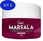 Kit 3 Máscara Matizador Marsala Vinho Quon Cosméticos Pote 250g